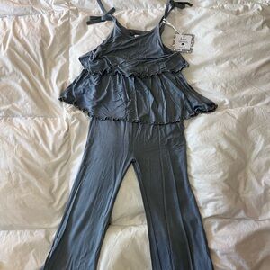 Kate Quinn Slate Grey Flared Jumpsuit